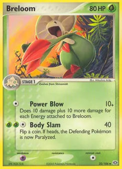 Breloom [Power Blow | Body Slam] 카드 이미지