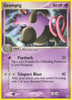 Grumpig [Psyshock | Teleport Blast] 카드 이미지