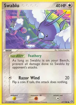 Swablu [Feathery | Razor Wind] 카드 이미지