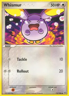 Whismur [Tackle | Rollout] 카드 이미지
