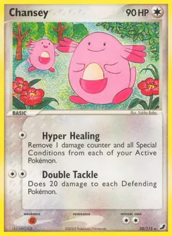Chansey [Hyper Healing | Double Tackle] 카드 이미지