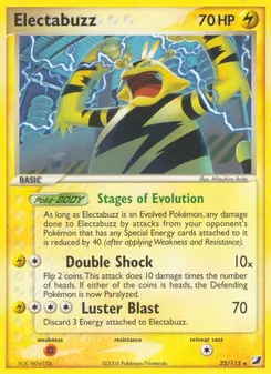 Electabuzz [Stages of Evolution | Double Shock | Luster Blast] 카드 이미지