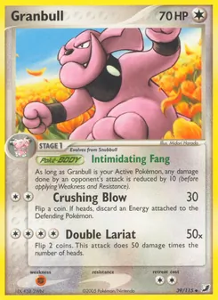 Granbull [Intimidating Fang | Crushing Blow | Double Lariat] 카드 이미지