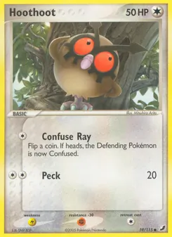 Hoothoot [Confuse Ray | Peck] 카드 이미지