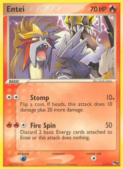 Entei [Stomp | Fire Spin] 카드 이미지