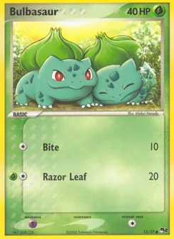 Bulbasaur [Bite | Razor Leaf] 카드 이미지
