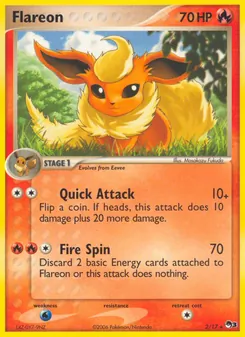 Flareon [Quick Attack | Fire Spin] 카드 이미지