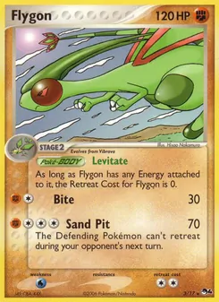 Flygon [Levitate | Bite | Sand Pit] 카드 이미지