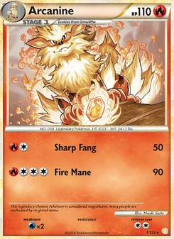 Arcanine [Sharp Fang | Fire Mane] 카드 이미지