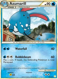 Azumarill [Waterfall | Bubblebeam] 카드 이미지