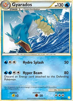 Gyarados [Hydro Splash | Hyper Beam] 카드 이미지