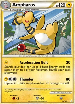 Ampharos [Acceleration Bolt | Thunder] 카드 이미지