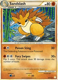 Sandslash [Poison Sting | Fury Swipes] 카드 이미지