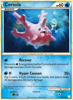 Corsola [Recover | Hyper Cannon] 카드 이미지