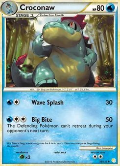 Croconaw [Wave Splash | Big Bite] 카드 이미지