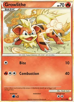 Growlithe [Bite | Combustion] 카드 이미지