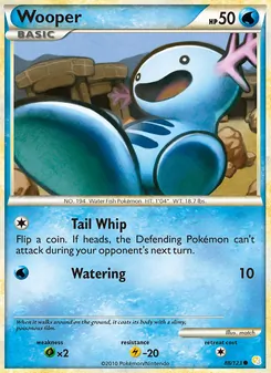 Wooper [Tail Whip | Watering] 카드 이미지