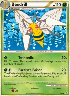 Beedrill [Twineedle | Paralyze Poison] 카드 이미지