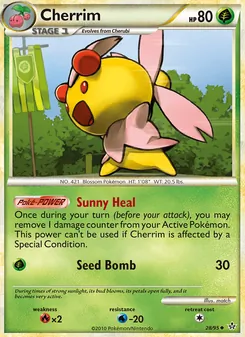 Cherrim [Sunny Heal | Seed Bomb] 카드 이미지