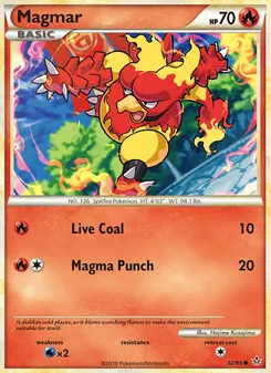Magmar [Live Coal | Magma Punch] 카드 이미지