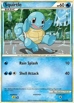 Squirtle [Rain Splash | Shell Attack] 카드 이미지