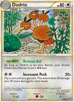 Dodrio [Retreat Aid | Incessant Peck] 카드 이미지