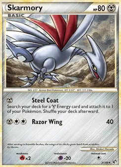 Skarmory [Steel Coat | Razor Wing] 카드 이미지