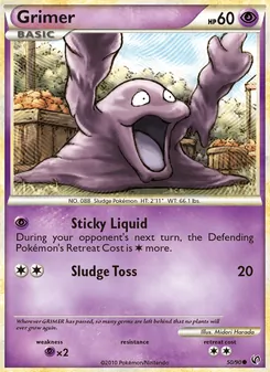 Grimer [Sticky Liquid | Sludge Toss] 카드 이미지