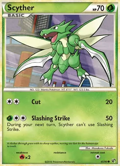 Scyther [Cut | Slashing Strike] 카드 이미지