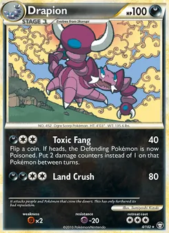 Drapion [Toxic Fang | Land Crush] 카드 이미지