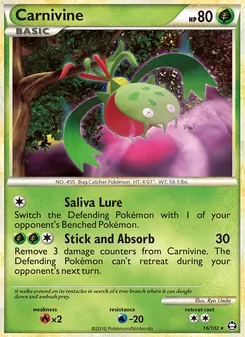 Carnivine [Saliva Lure | Stick and Absorb] 카드 이미지