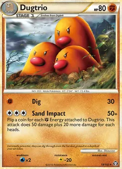 Dugtrio [Dig | Sand Impact] 카드 이미지
