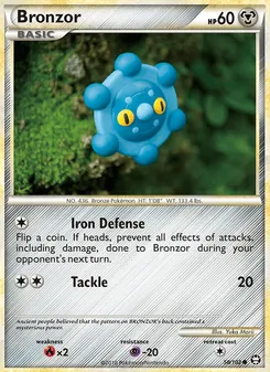 Bronzor [Iron Defense | Tackle] 카드 이미지