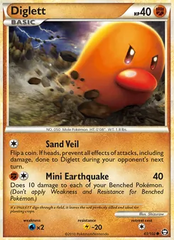 Diglett [Sand Veil | Mini Earthquake] 카드 이미지