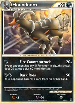Houndoom [Fire Counterattack | Dark Roar] 카드 이미지