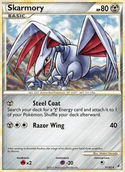 Skarmory [Steel Coat | Razor Wing] 카드 이미지