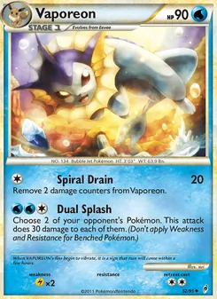 Vaporeon [Spiral Drain | Dual Splash] 카드 이미지