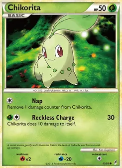 Chikorita [Nap | Reckless Charge] 카드 이미지