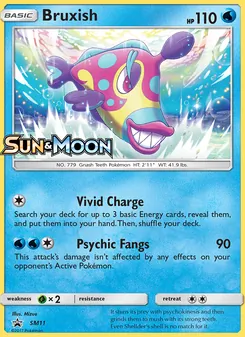 Bruxish [Vivid Charge | Psychic Fangs] 카드 이미지