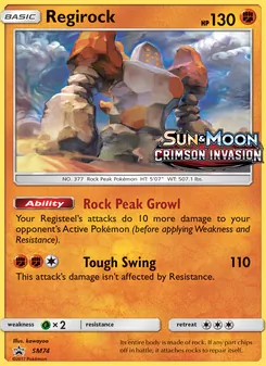 Regirock [Rock Peak Growl | Tough Swing]