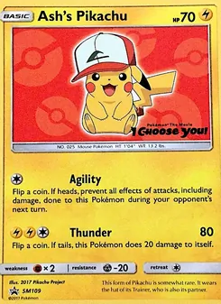 Ash's Pikachu [Agility | Thunder] 카드 이미지