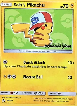 Ash's Pikachu [Quick Attack | Electro Ball] 카드 이미지