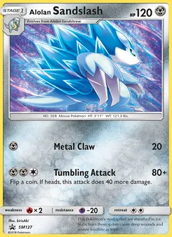 Alolan Sandslash [Metal Claw | Tumbling Attack] 카드 이미지