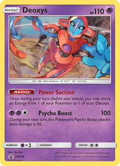 Deoxys [Power Suction | Psycho Boost] 카드 이미지
