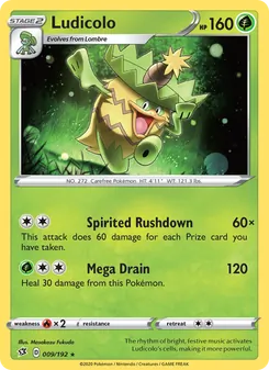 Ludicolo [Spirited Rushdown | Mega Drain] 카드 이미지