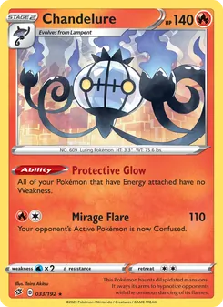 Chandelure [Protective Glow | Mirage Flare] 카드 이미지