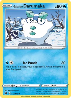 Galarian Darumaka [Ice Punch] 카드 이미지
