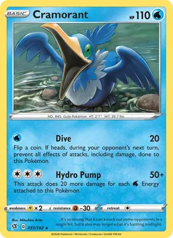 Cramorant [Dive | Hydro Pump] 카드 이미지
