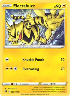 Electabuzz [Knuckle Punch | Electroslug] 카드 이미지