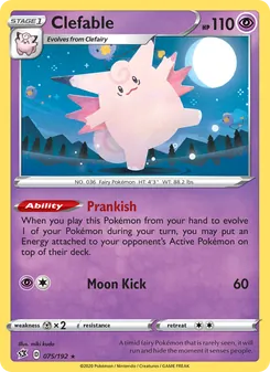 Clefable [Prankish | Moon Kick] 카드 이미지